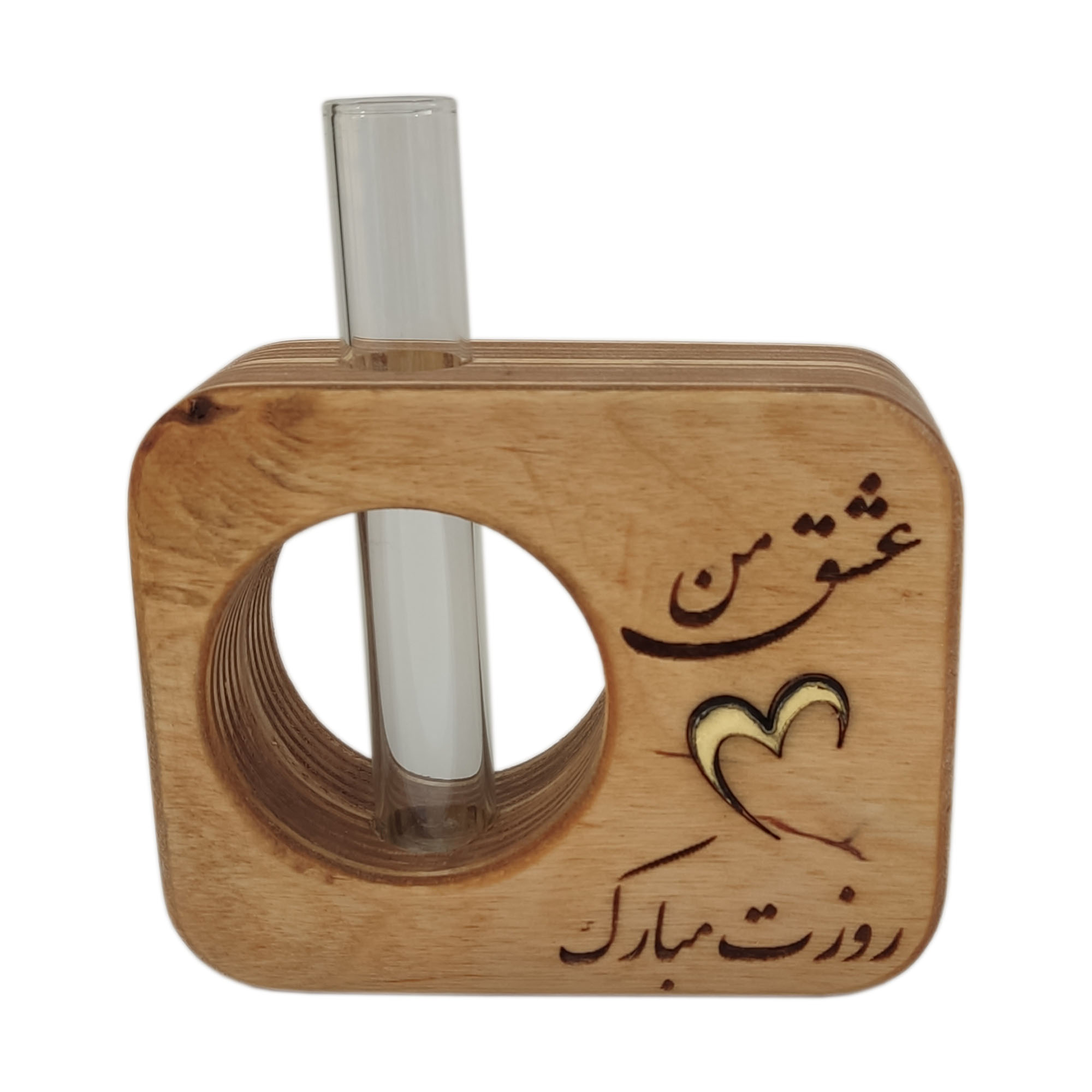 استند گل رومیزی طرح عشق