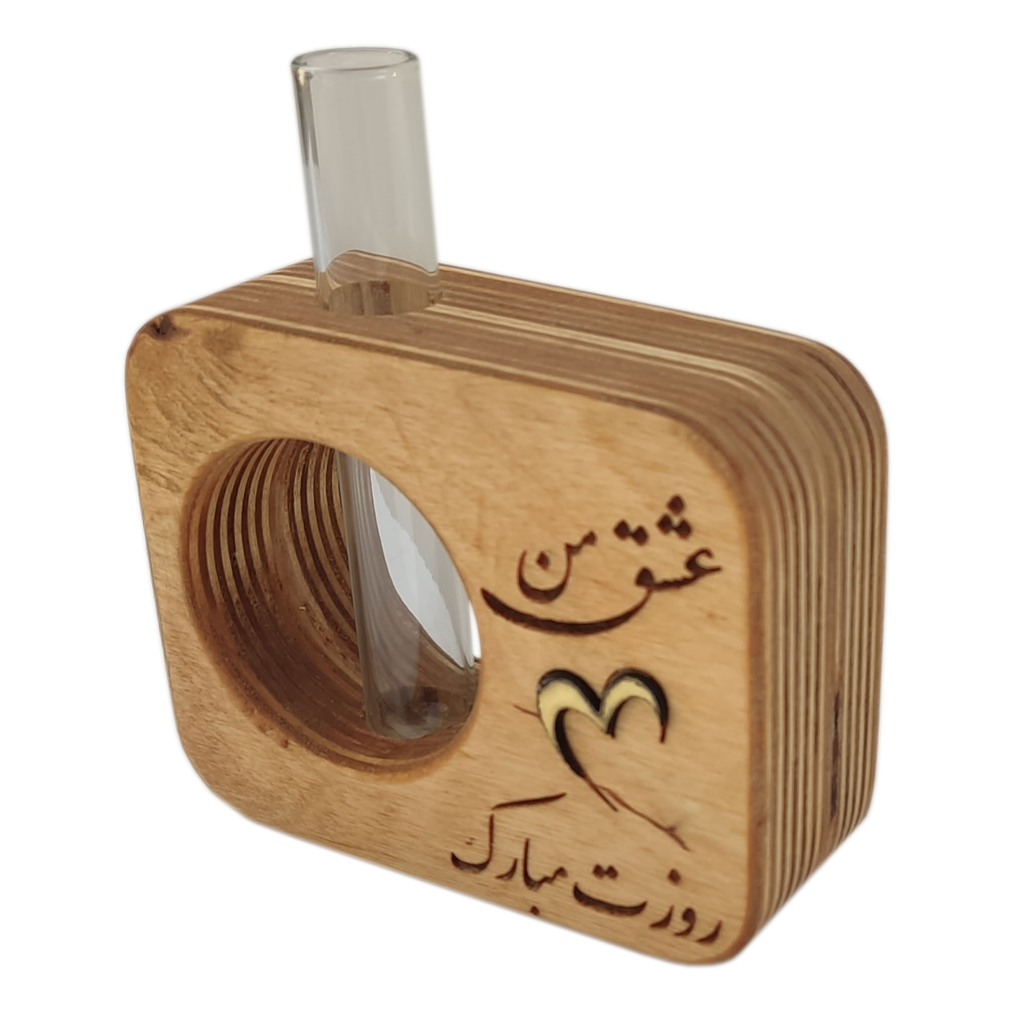 استند گل رومیزی طرح عشق