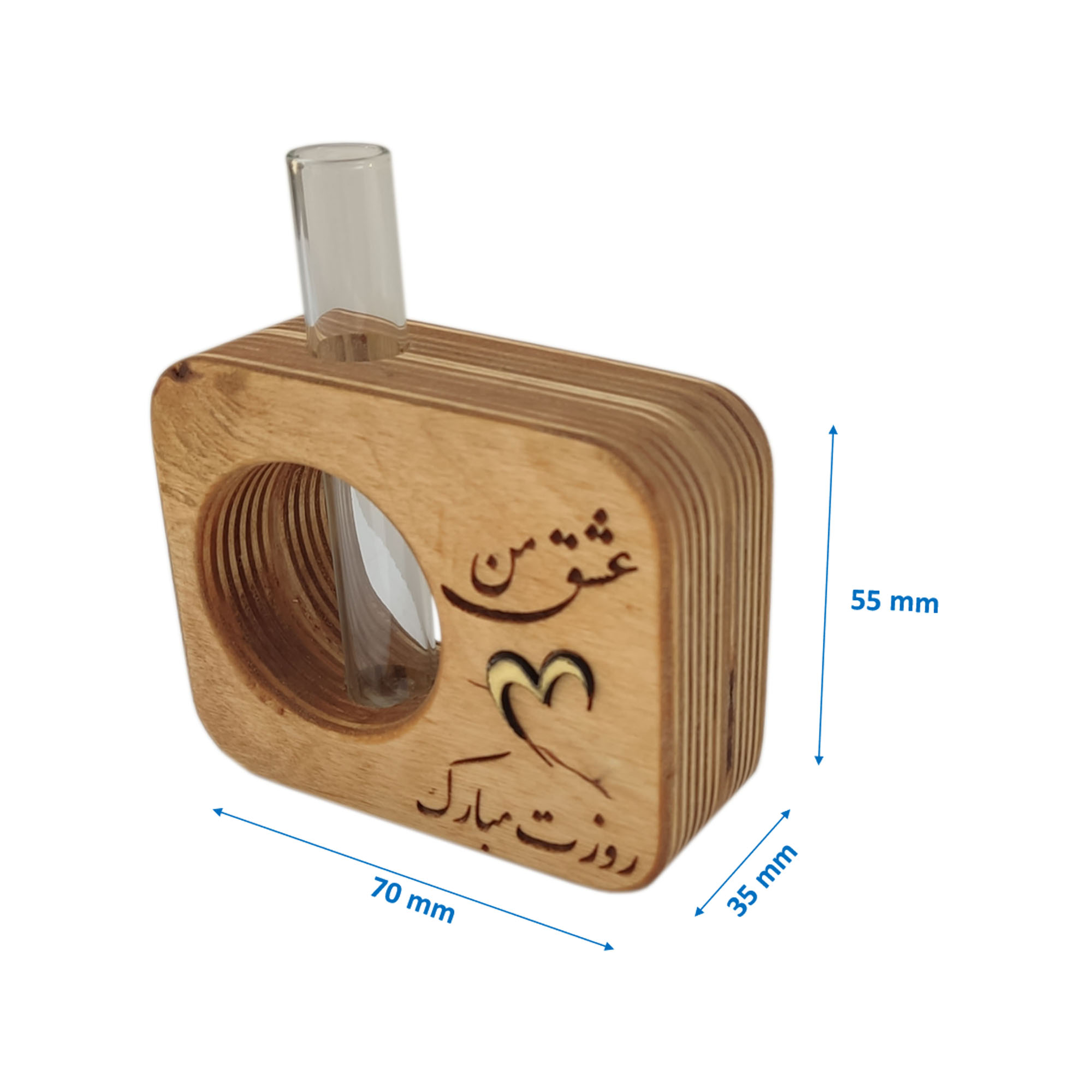 استند گل رومیزی طرح عشق